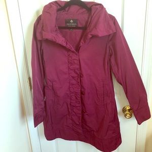 Rainforest Stylish Ruched Raincoat (Berry Color)